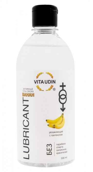 Интимный гель-смазка на водной основе VITA UDIN с ароматом банана - 500 мл. - VITA UDIN - купить с доставкой в Набережных Челнах