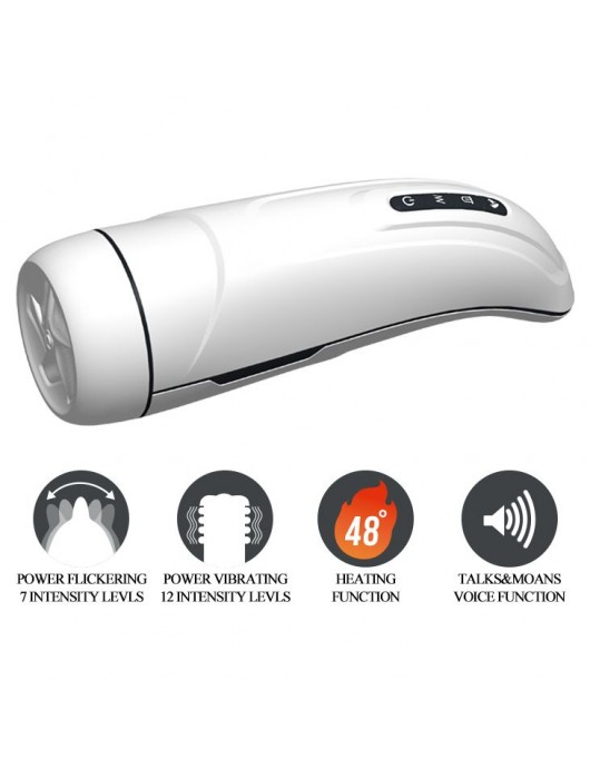 Вибромастурбатор Marissa с функцией нагрева и подвижным язычком - Baile - в Набережных Челнах купить с доставкой