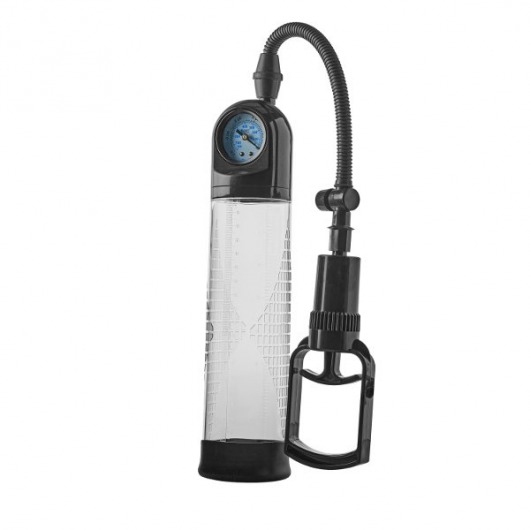 Прозрачная вакуумная помпа с манометром Deluxe Penis Pump - Dream Toys - в Набережных Челнах купить с доставкой