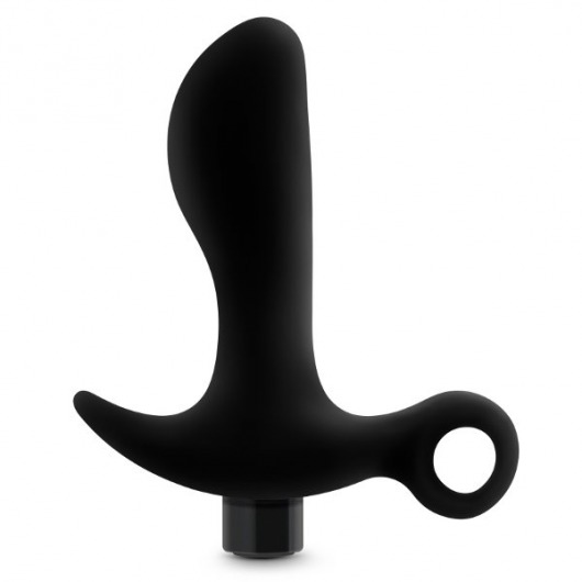 Черный анальный вибратор Silicone Vibrating Prostate Massager 01 - 10,8 см. - Blush Novelties - в Набережных Челнах купить с доставкой