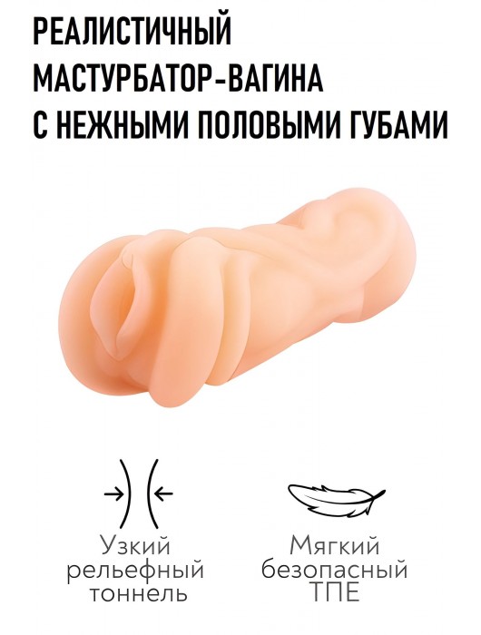 Реалистичный мастурбатор-вагина телесного цвета - Свободный ассортимент - в Набережных Челнах купить с доставкой