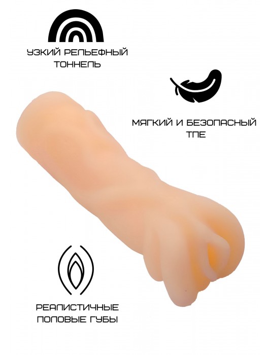 Реалистичный мастурбатор-вагина телесного цвета - Свободный ассортимент - в Набережных Челнах купить с доставкой