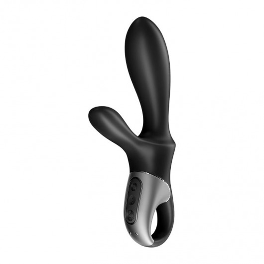 Черный анальный вибратор Heat Climax+ с функцией нагрева - 20,6 см. - Satisfyer - в Набережных Челнах купить с доставкой