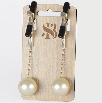Зажимы на соски с бусинами под жемчуг Pearl - Sitabella - купить с доставкой в Набережных Челнах