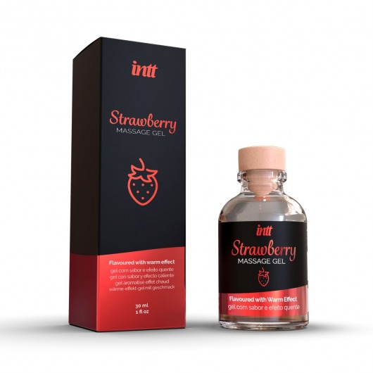 Массажный гель с ароматом клубники Strawberry - 30 мл. - INTT - купить с доставкой в Набережных Челнах