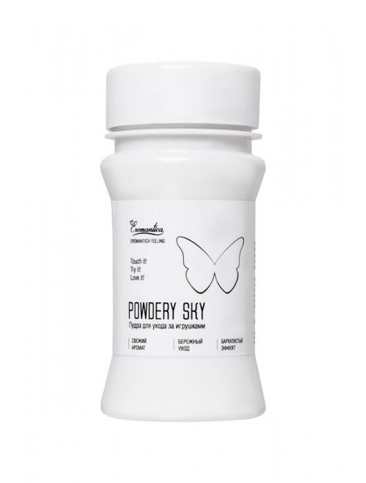 Пудра для ухода за игрушками Powdery Sky с ароматом мяты - 40 гр. - Eromantica - купить с доставкой в Набережных Челнах