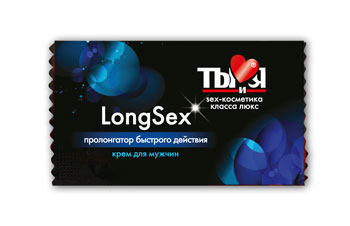 Пролонгирующий крем LongSex в одноразовой упаковке - 1,5 гр. - Биоритм - купить с доставкой в Набережных Челнах