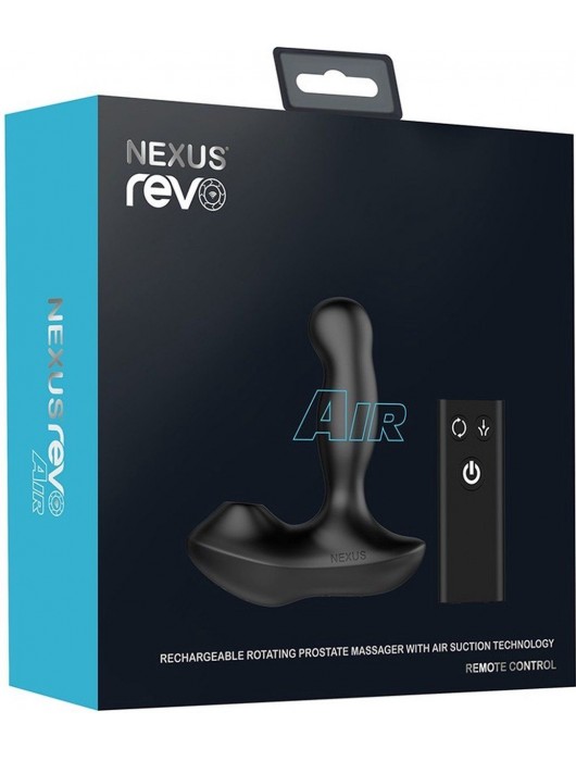 Черный вибратор-ротатор для стимуляции простаты Nexus Revo Air - Nexus Range - в Набережных Челнах купить с доставкой