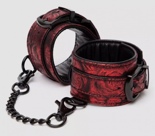 Красно-черные наручники Reversible Faux Leather Wrist Cuffs - Fifty Shades of Grey - купить с доставкой в Набережных Челнах