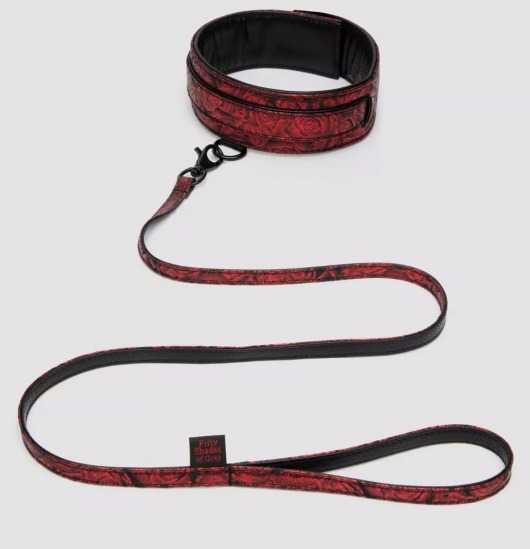 Стильный ошейник с поводком Reversible Faux Leather Collar and Lead - Fifty Shades of Grey - купить с доставкой в Набережных Челнах
