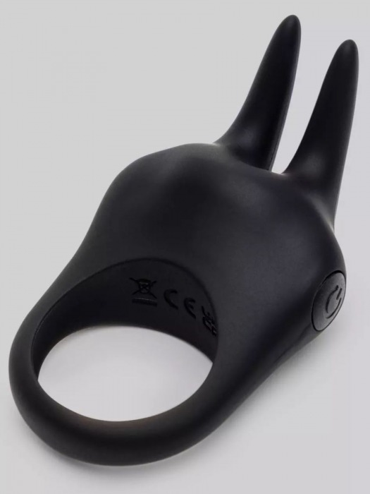 Черное эрекционное виброкольцо Sensation Rechargeable Vibrating Rabbit Love Ring - Fifty Shades of Grey - в Набережных Челнах купить с доставкой