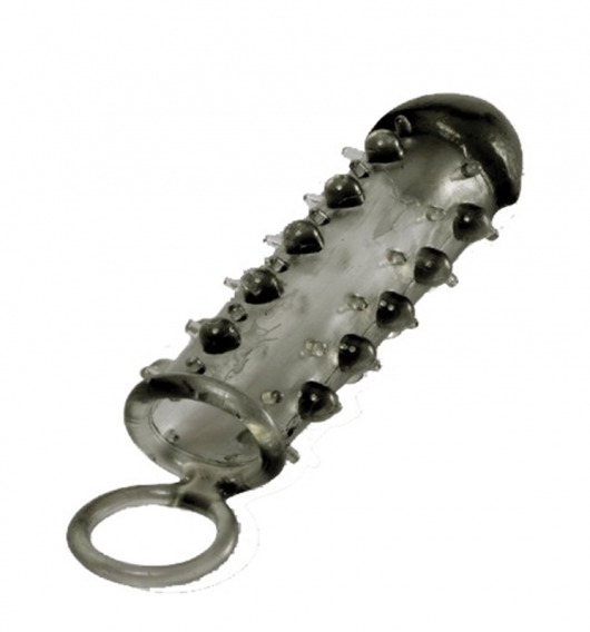 Дымчатая стимулирующая насадка с закрытой головкой SAMURAI PENIS SLEEVE BLACK - 14,5 см. - NMC - в Набережных Челнах купить с доставкой
