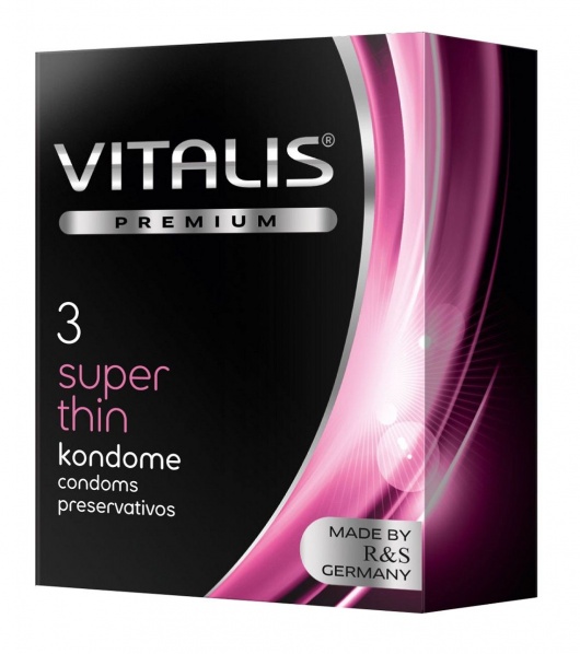 Ультратонкие презервативы VITALIS PREMIUM super thin - 3 шт. - Vitalis - купить с доставкой в Набережных Челнах