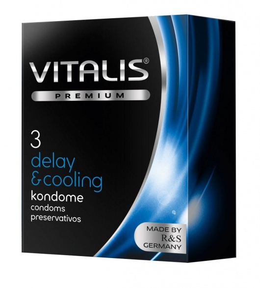 Презервативы VITALIS PREMIUM delay   cooling с охлаждающим эффектом - 3 шт. - Vitalis - купить с доставкой в Набережных Челнах