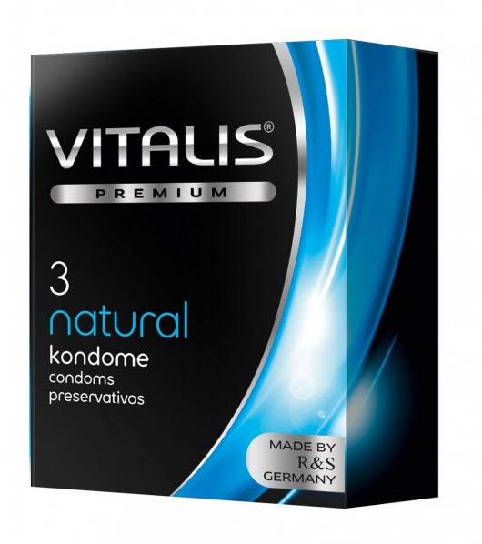 Классические презервативы VITALIS PREMIUM natural - 3 шт. - Vitalis - купить с доставкой в Набережных Челнах