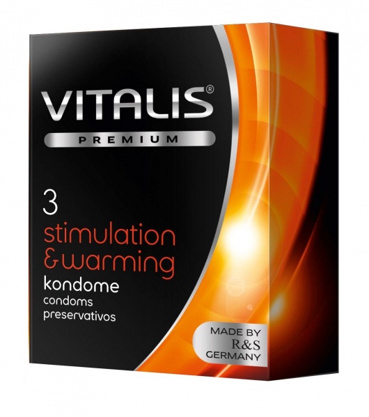 Презервативы VITALIS PREMIUM stimulation   warming с согревающим эффектом - 3 шт. - Vitalis - купить с доставкой в Набережных Челнах