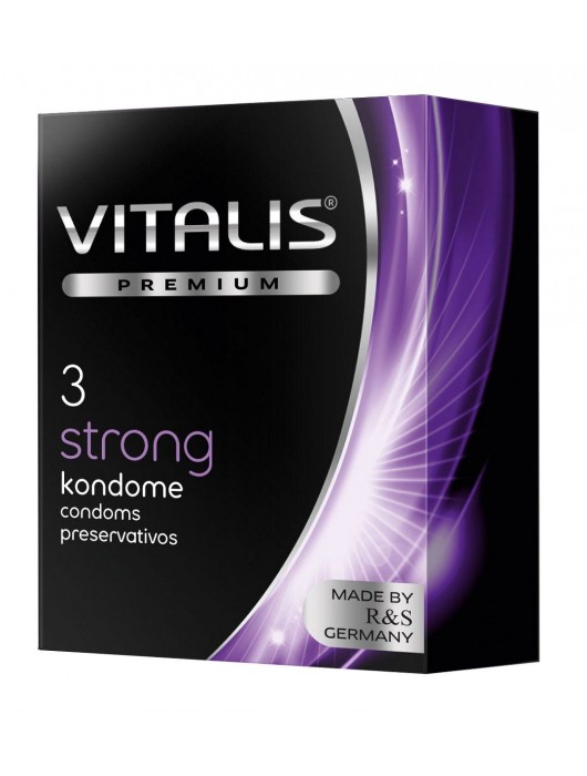 Презервативы с утолщенной стенкой VITALIS PREMIUM strong - 3 шт. - Vitalis - купить с доставкой в Набережных Челнах