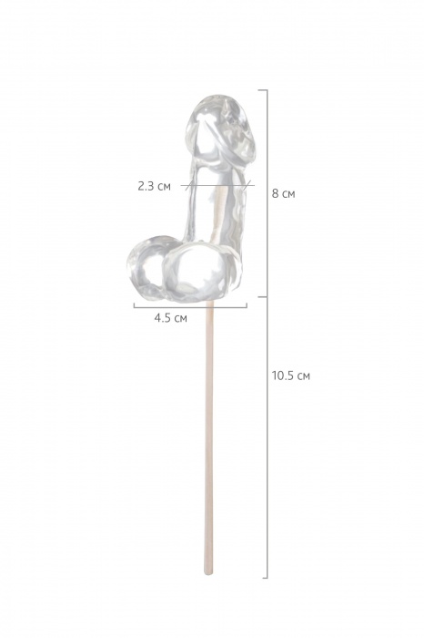 Прозрачный леденец в форме фаллоса со вкусом пина колады - Sosuчki - купить с доставкой в Набережных Челнах