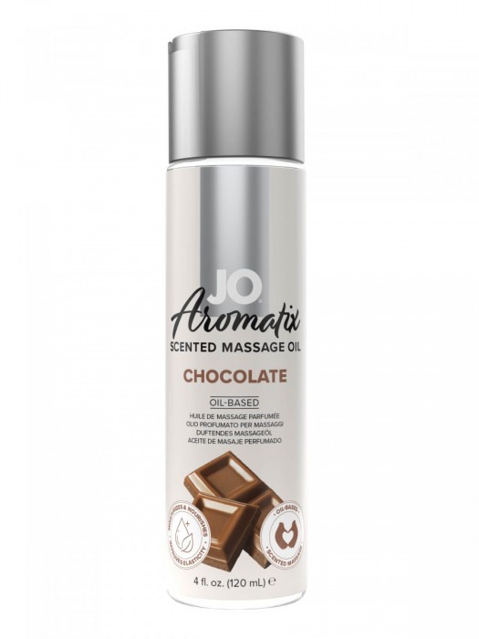 Массажное масло JO Aromatix Massage Oil Chocolate с ароматом шоколада - 120 мл. - System JO - купить с доставкой в Набережных Челнах