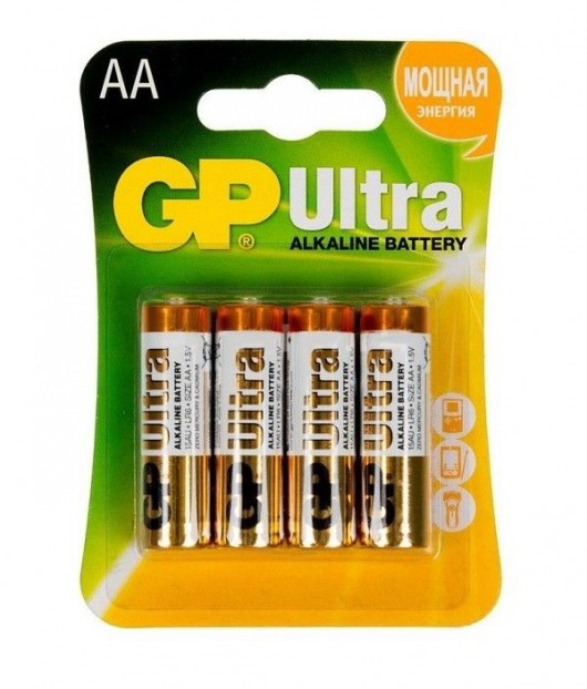 Батарейки алкалиновые GP Ultra Alkaline AA/LR6 - 4 шт. - Элементы питания - купить с доставкой в Набережных Челнах
