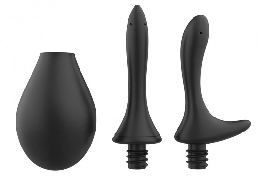Черный анальный душ Nexus Anal Douche Set с 2 сменными насадками - Nexus Range - купить с доставкой в Набережных Челнах