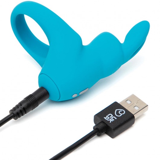 Голубое эрекционное виброкольцо Happy Rabbit Rechargeable Rabbit Cock Ring - Happy Rabbit - в Набережных Челнах купить с доставкой