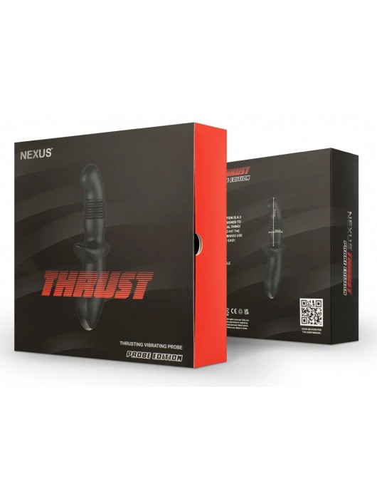 Черный вибромассажер простаты Nexus Thrust с возвратно-поступательными движениями - Nexus Range - в Набережных Челнах купить с доставкой