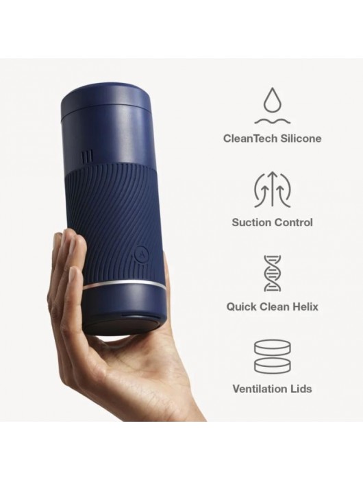 Синий мастурбатор с контролем всасывания Arcwave Pow Stroker - Arcwave - в Набережных Челнах купить с доставкой