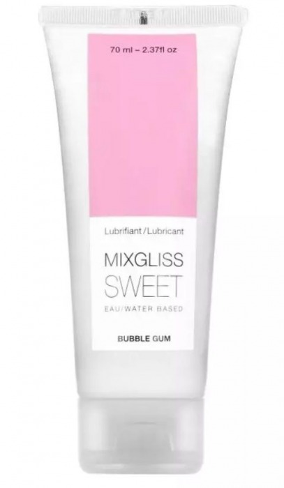 Смазка на водной основе Mixgliss Sweet с ароматом бабл-гам - 70 мл. - Mixgliss - купить с доставкой в Набережных Челнах
