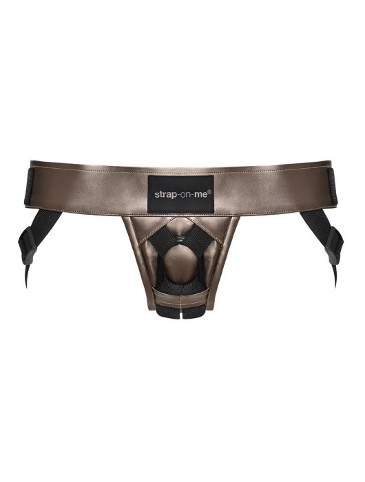 Бронзовый пояс для насадок Curious Harness - Strap-on-me - купить с доставкой в Набережных Челнах