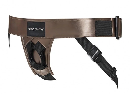 Бронзовый пояс для насадок Curious Harness - Strap-on-me - купить с доставкой в Набережных Челнах