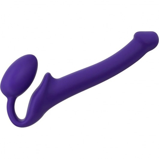 Фиолетовый безремневой страпон Silicone Bendable Strap-On - size S - Strap-on-me - купить с доставкой в Набережных Челнах