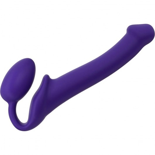 Фиолетовый безремневой страпон Silicone Bendable Strap-On - size M - Strap-on-me - купить с доставкой в Набережных Челнах