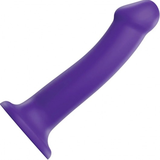 Фиолетовый фаллоимитатор-насадка Strap-On-Me Dildo Dual Density size L - 19 см. - Strap-on-me - купить с доставкой в Набережных Челнах