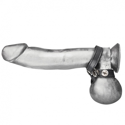 Разделитель мошонки из искусственной кожи на клепках 8 STYLE BALL DIVIDER - BlueLine - купить с доставкой в Набережных Челнах