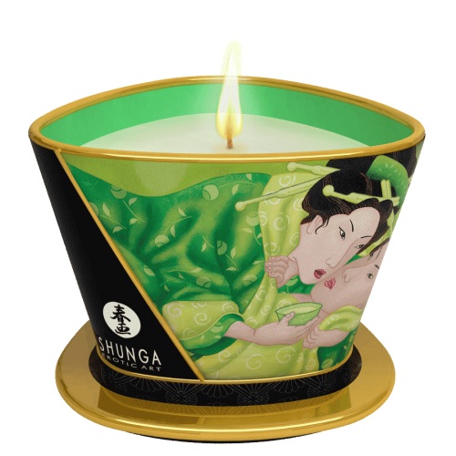 Массажная свеча Exotic Green Tea с ароматом зелёного чая - 170 мл. - Shunga - купить с доставкой в Набережных Челнах
