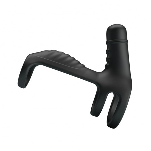 Черная вибронасадка на пенис Vibrating Penis Sling - Baile - в Набережных Челнах купить с доставкой