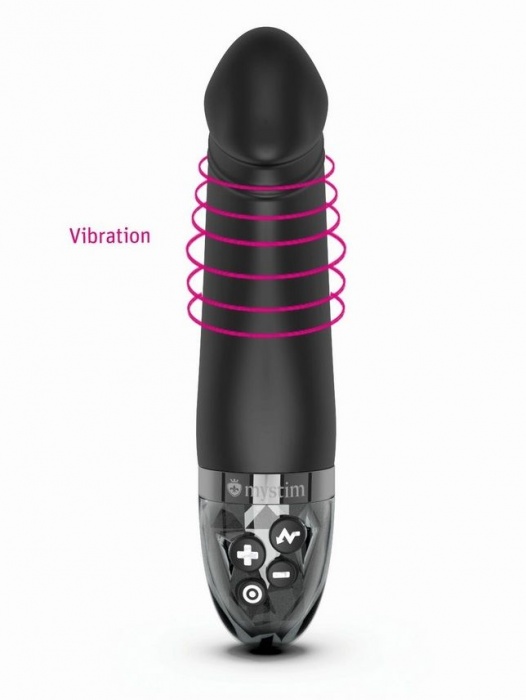 Черный вибратор с электростимуляцией Real Deal Neal - 16,5 см. - MyStim - купить с доставкой в Набережных Челнах