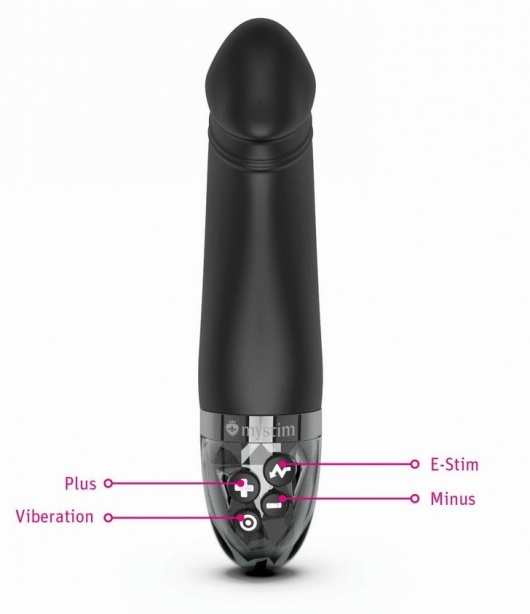 Черный вибратор с электростимуляцией Real Deal Neal - 16,5 см. - MyStim - купить с доставкой в Набережных Челнах