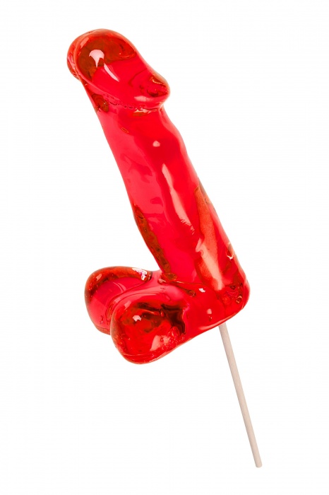 Красный леденец в форме члена со вкусом виски - 173 гр. - Sosuчki - купить с доставкой в Набережных Челнах