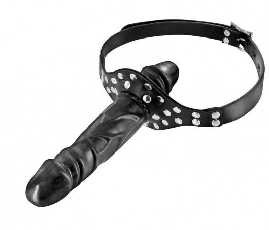Черный кляп-фаллоимитатор Double Penis Gag - Fetish Tentation - купить с доставкой в Набережных Челнах