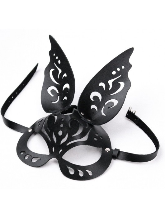 Черная ажурная маска  Зайка  с ушками - Crazy Handmade - купить с доставкой в Набережных Челнах