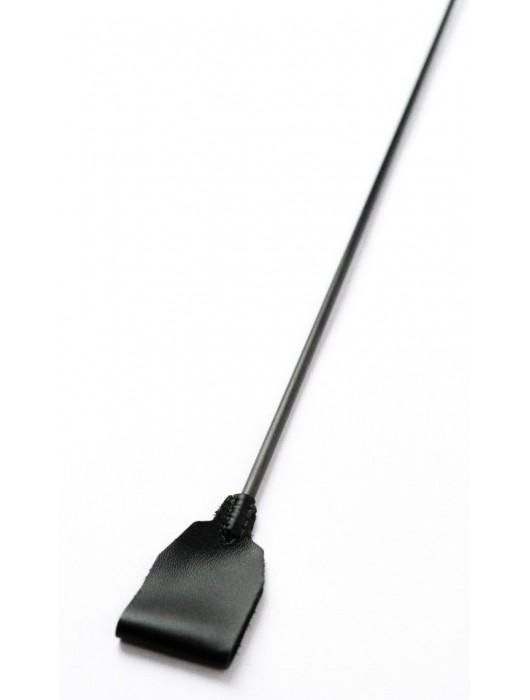 Черный кожаный стек с гладкой ручкой - 55 см. - Crazy Handmade - купить с доставкой в Набережных Челнах