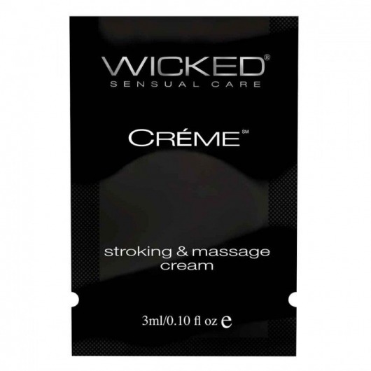 Крем для массажа и мастурбации Wicked Stroking and Massage Creme - 3 мл. - Wicked - купить с доставкой в Набережных Челнах