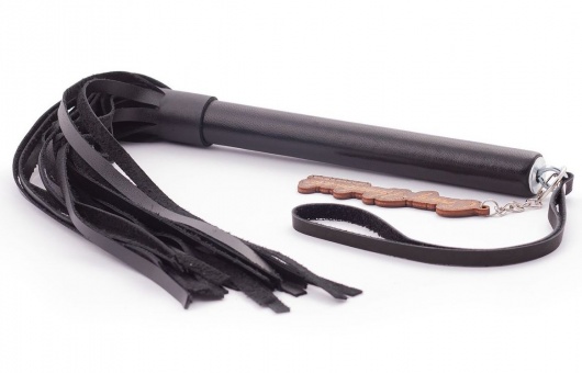 Черная кожаная плеть  Индиго  - 50 см. - Crazy Handmade - купить с доставкой в Набережных Челнах