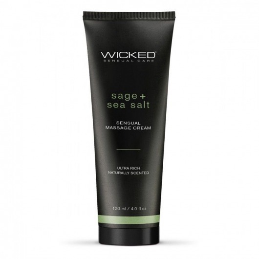 Массажный легкий крем WICKED Sage plus Sea Salt - 120 мл. - Wicked - купить с доставкой в Набережных Челнах