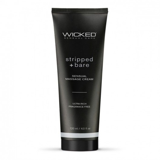 Массажный легкий крем WICKED Stripped plus Bare - 120 мл. - Wicked - купить с доставкой в Набережных Челнах