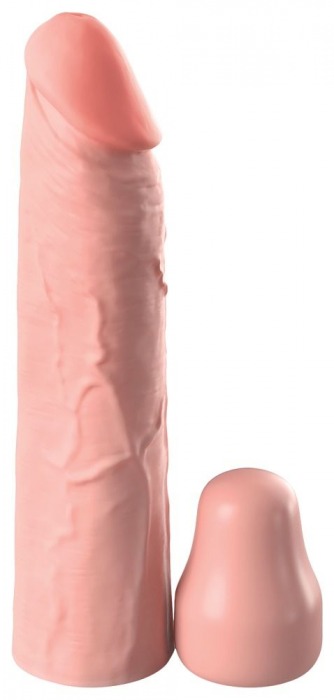 Телесная насадка-удлинитель 1 Inch Silicone X-tension - 17,8 см. - Pipedream - в Набережных Челнах купить с доставкой