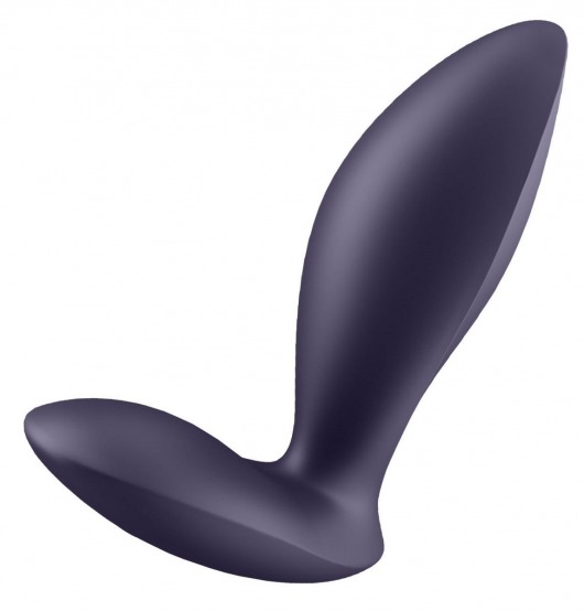Фиолетовый анальный вибростимулятор Power Plug - Satisfyer - в Набережных Челнах купить с доставкой