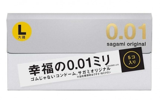 Презервативы Sagami Original 0.02 L-size увеличенного размера - 5 шт. - Sagami - купить с доставкой в Набережных Челнах